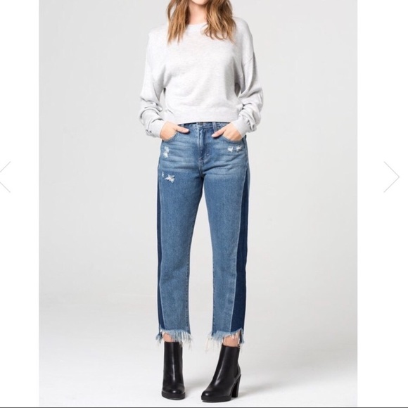 Hidden Jeans Denim - Hidden Jeans High Rise Crop Fringe hem Jean